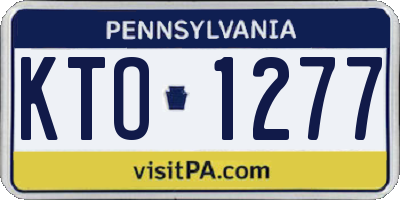 PA license plate KTO1277