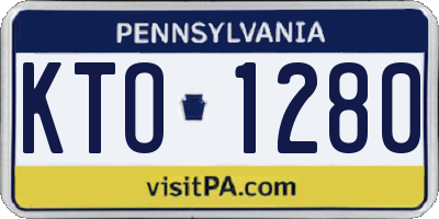 PA license plate KTO1280