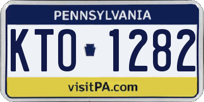 PA license plate KTO1282
