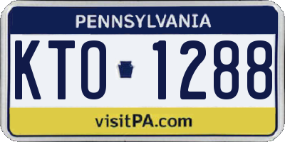 PA license plate KTO1288