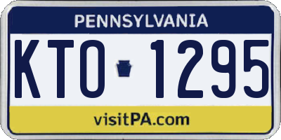 PA license plate KTO1295