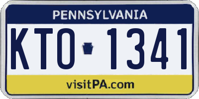 PA license plate KTO1341