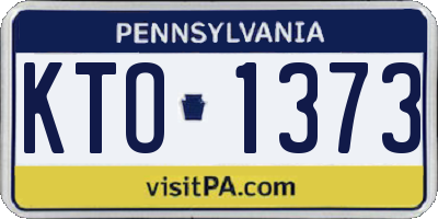 PA license plate KTO1373