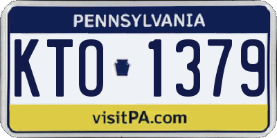 PA license plate KTO1379