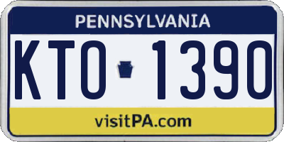 PA license plate KTO1390