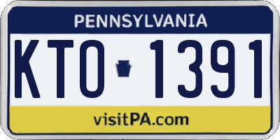 PA license plate KTO1391