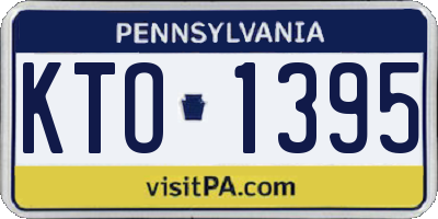 PA license plate KTO1395