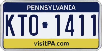 PA license plate KTO1411