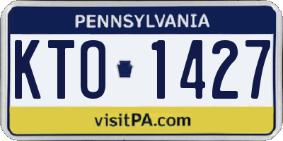 PA license plate KTO1427