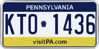PA license plate KTO1436