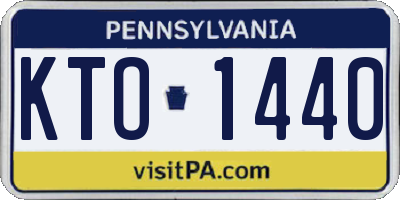 PA license plate KTO1440