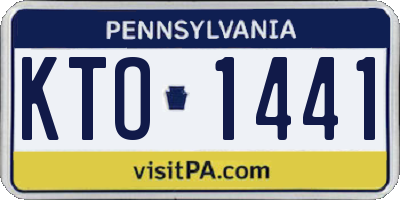 PA license plate KTO1441