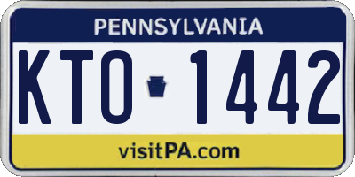 PA license plate KTO1442
