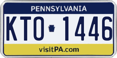 PA license plate KTO1446