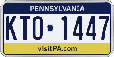 PA license plate KTO1447