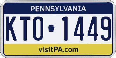 PA license plate KTO1449