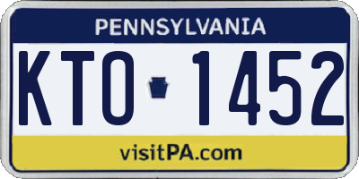 PA license plate KTO1452