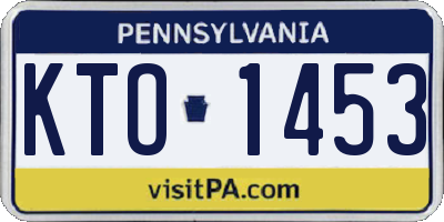 PA license plate KTO1453