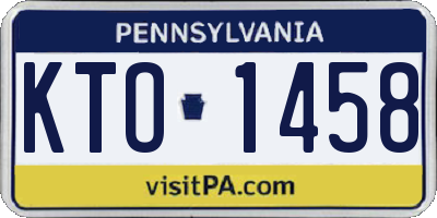 PA license plate KTO1458