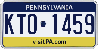 PA license plate KTO1459