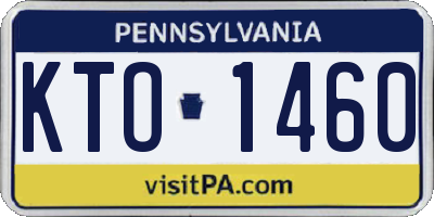 PA license plate KTO1460