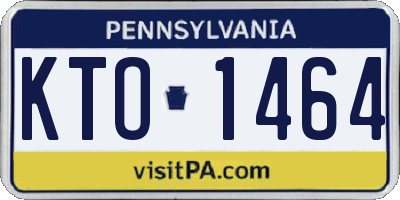 PA license plate KTO1464