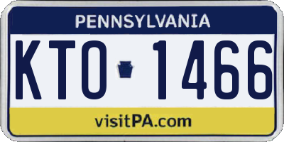 PA license plate KTO1466