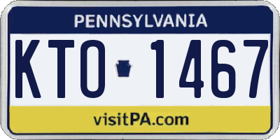 PA license plate KTO1467