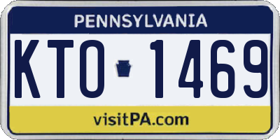 PA license plate KTO1469