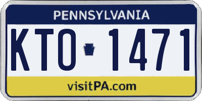 PA license plate KTO1471