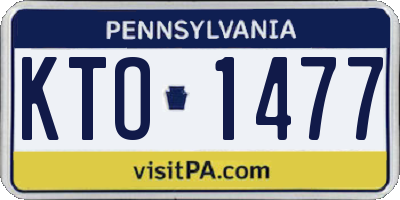 PA license plate KTO1477