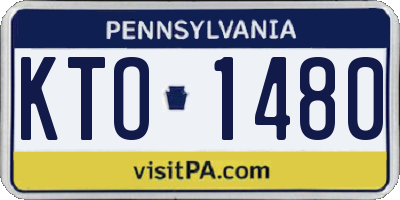 PA license plate KTO1480