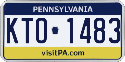 PA license plate KTO1483