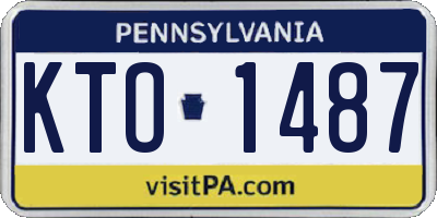 PA license plate KTO1487