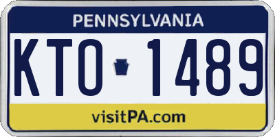 PA license plate KTO1489