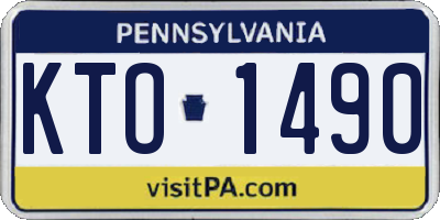 PA license plate KTO1490