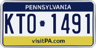 PA license plate KTO1491