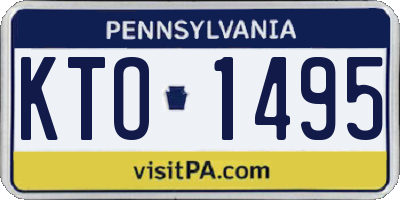 PA license plate KTO1495