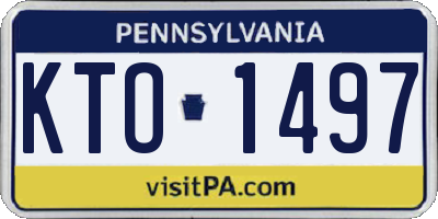 PA license plate KTO1497
