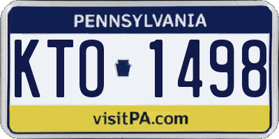 PA license plate KTO1498