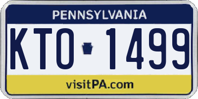 PA license plate KTO1499