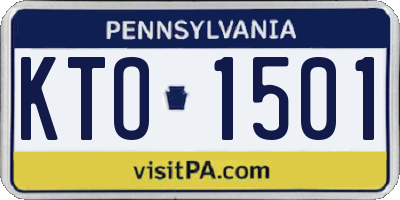 PA license plate KTO1501
