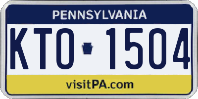 PA license plate KTO1504
