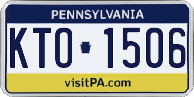 PA license plate KTO1506