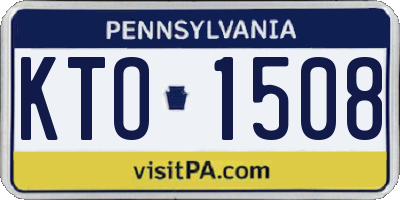 PA license plate KTO1508