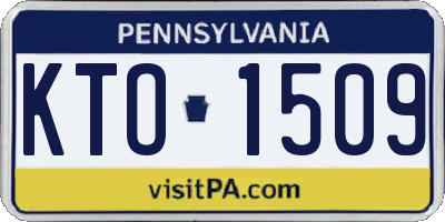 PA license plate KTO1509