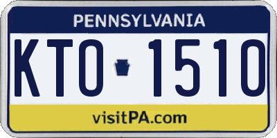 PA license plate KTO1510