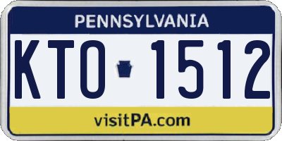PA license plate KTO1512