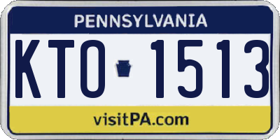 PA license plate KTO1513