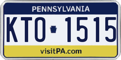 PA license plate KTO1515